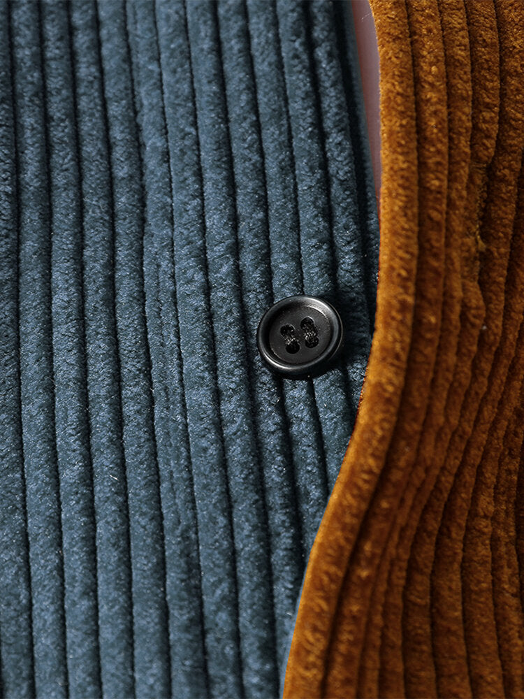 Elara – Men’s Corduroy Patchwork Shirt with Unique Design and Regular Fit-6