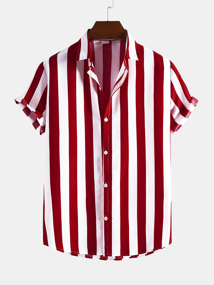 Variant image for Elara – Men’s Dress Shirt with Wide Stripe Design, Relaxed Fit, Lightweight and Breathable Fabric-16