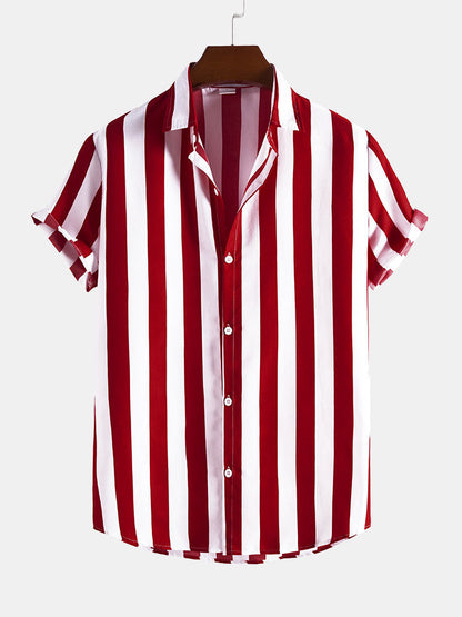 Variant image for Elara – Men’s Dress Shirt with Wide Stripe Design, Relaxed Fit, Lightweight and Breathable Fabric-16