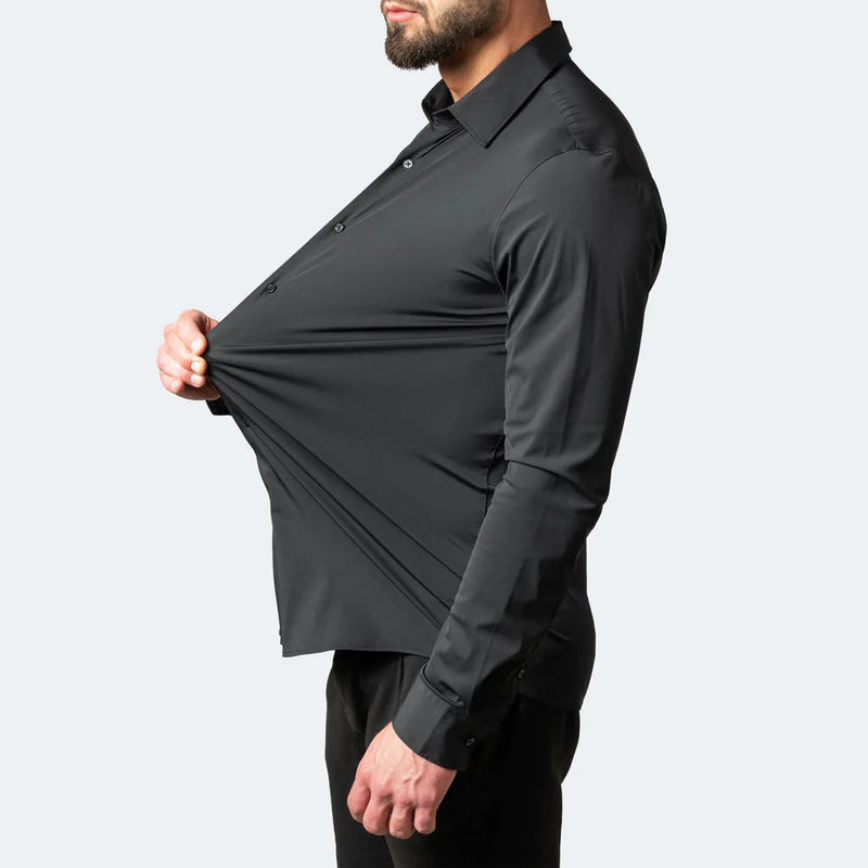 Elian - Men’s Dress Shirt in Soft Stretch Fabric for Stylish Versatility-3