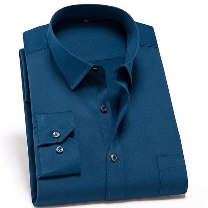 Elian - Men’s Dress Shirt in Soft Stretch Fabric for Stylish Versatility-6