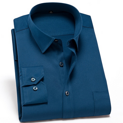 Elian - Men’s Dress Shirt in Soft Stretch Fabric for Stylish Versatility-6
