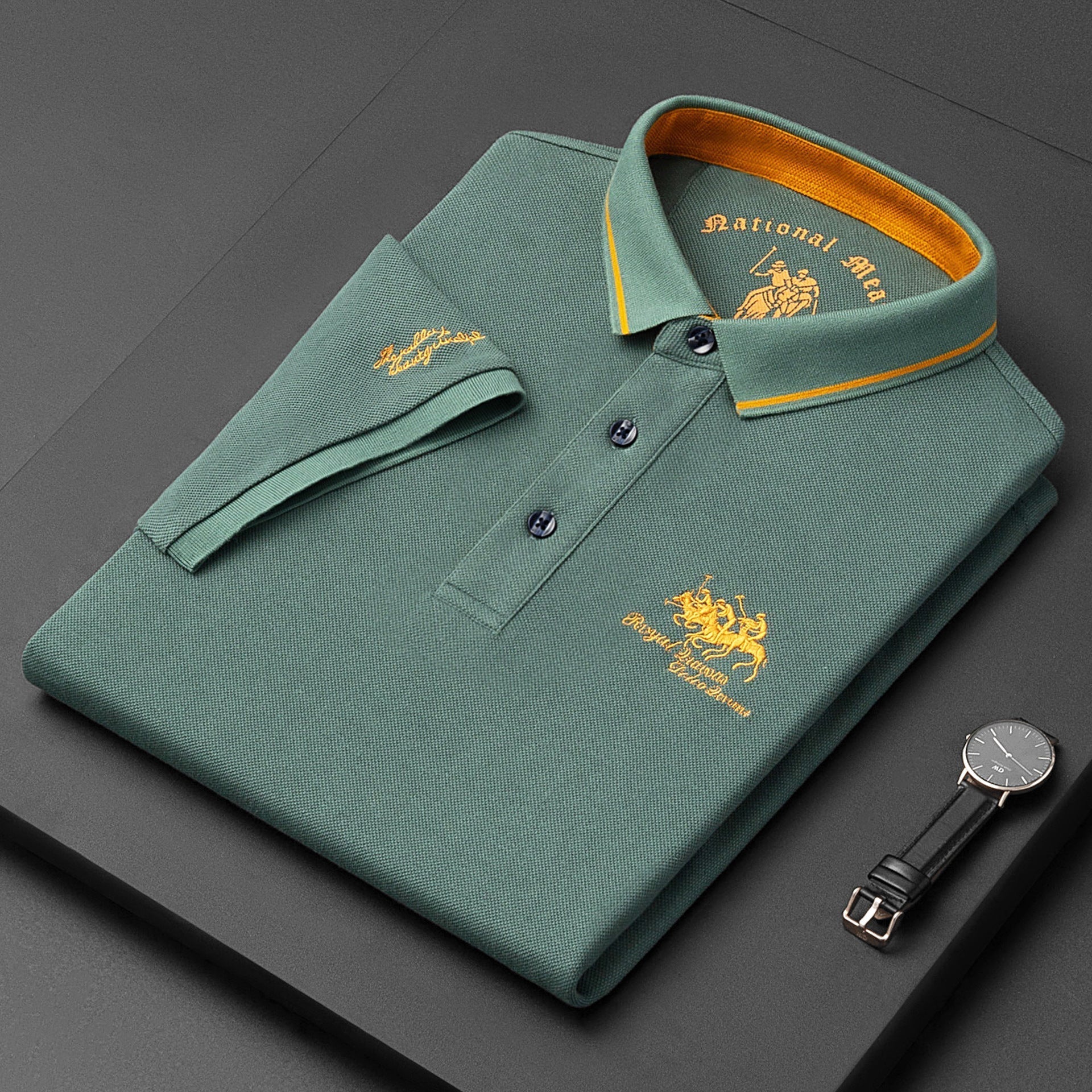 Variant image for Marvin - Men's Long Sleeve Polo Shirt in Breathable Fabric-19