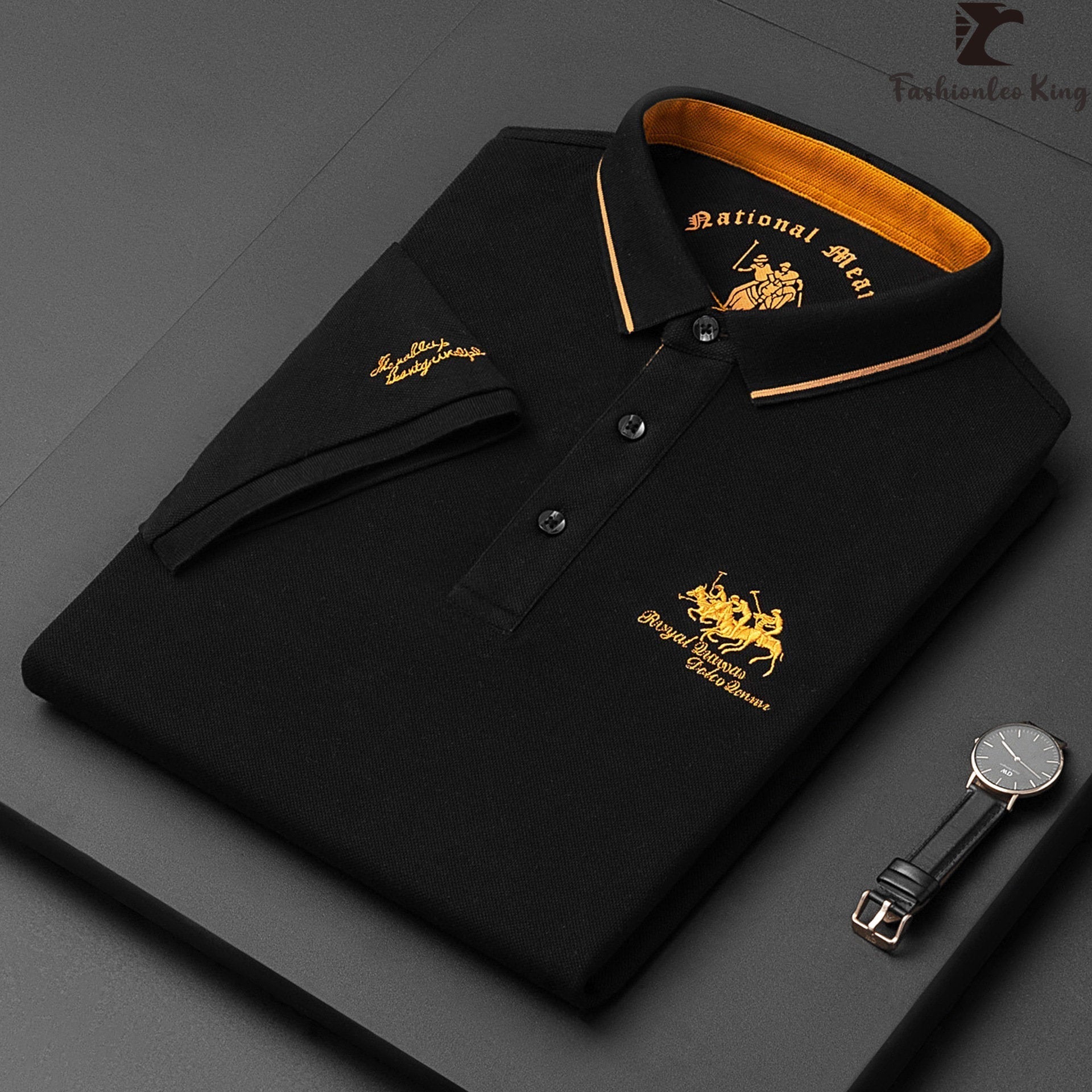 Variant image for Marvin - Men's Long Sleeve Polo Shirt in Breathable Fabric-7