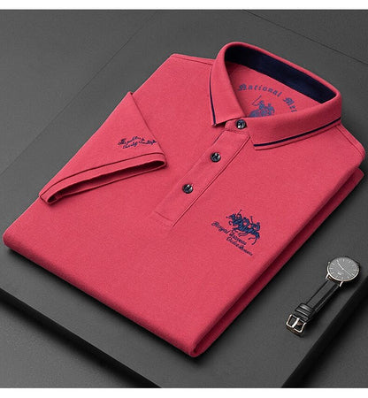 Marvin - Men's Long Sleeve Polo Shirt in Breathable Fabric-5