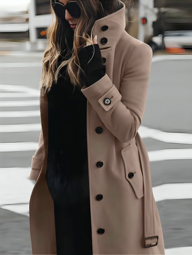 Elara - Women’s Slim-Fit Winter Coat in Warm Wool Blend-2