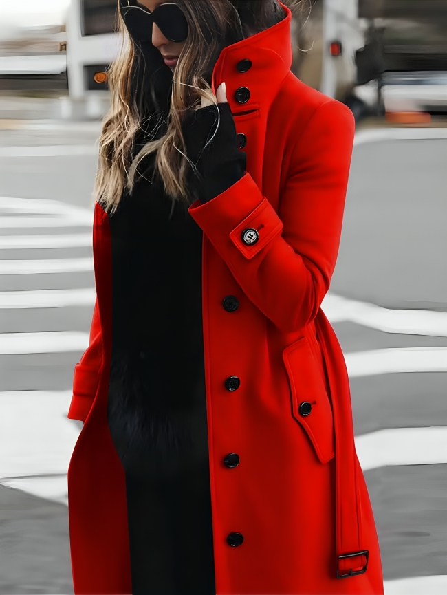 Elara - Women’s Slim-Fit Winter Coat in Warm Wool Blend-3