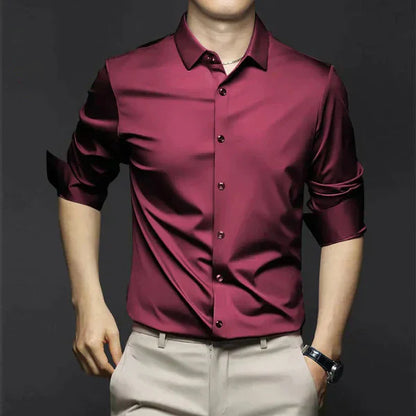 Variant image for Ryan - Men's White Dress Shirt in Crease-Resistant Fabric-43